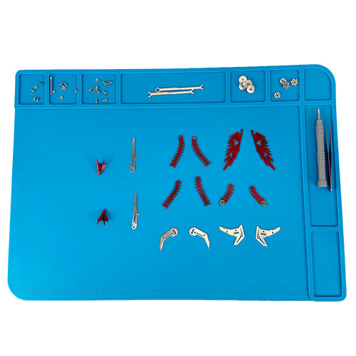 Heat-resistant silicone mat model assembly workstation 480x340mm