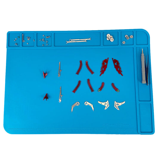 Heat-resistant silicone mat model assembly workstation 480x340mm