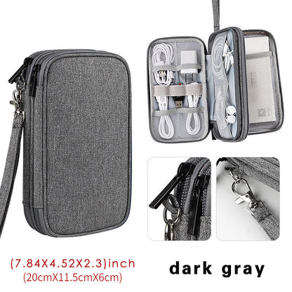 Digital accessory storage bag with multiple layers