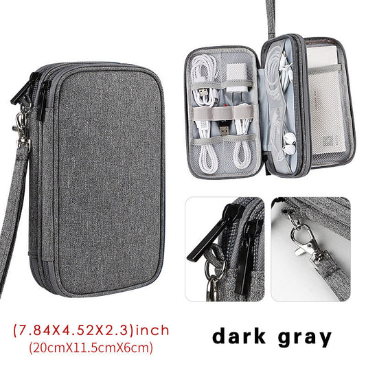 Digital accessory storage bag with multiple layers