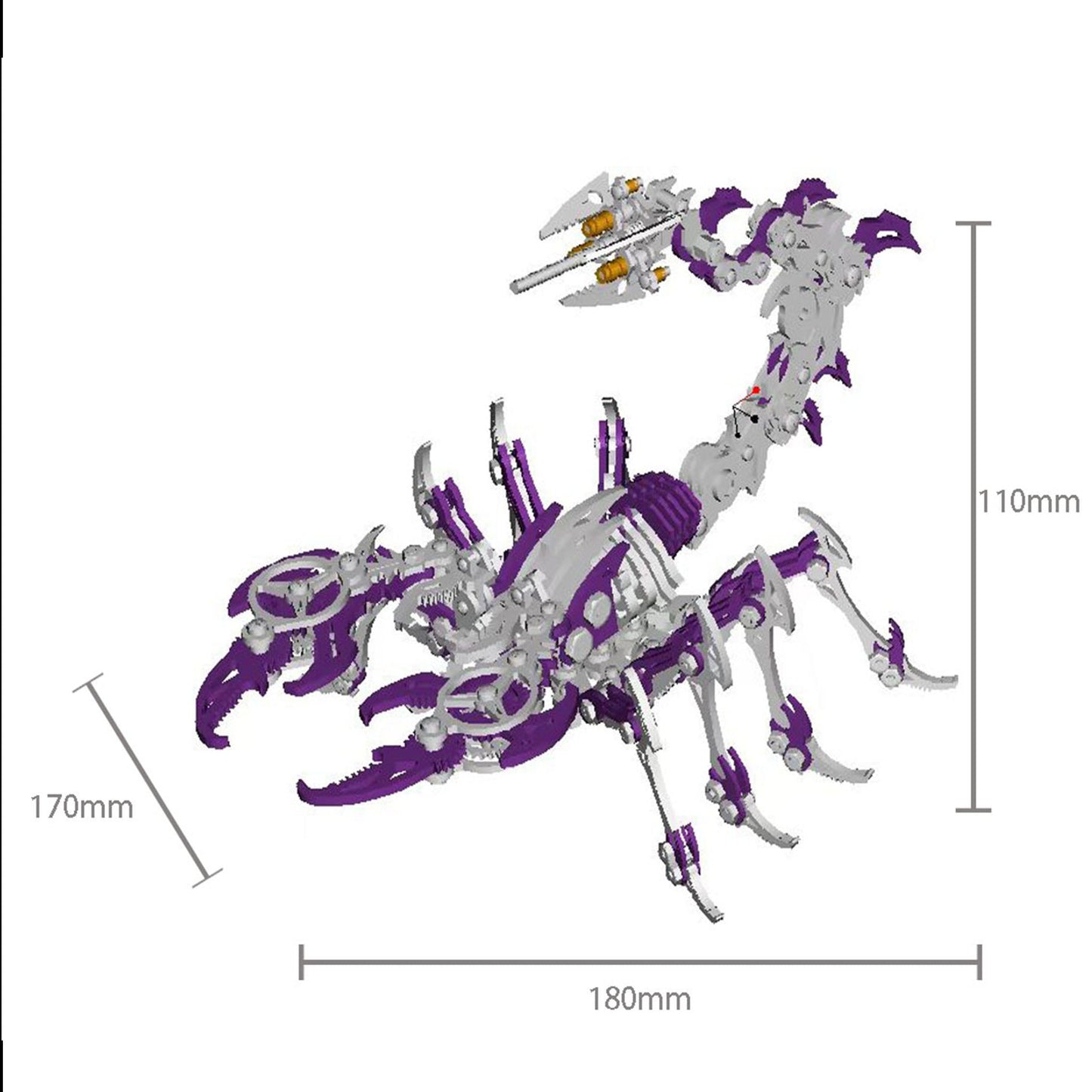 3D Mechanical scorpion Stainless Steel Assembly Kit