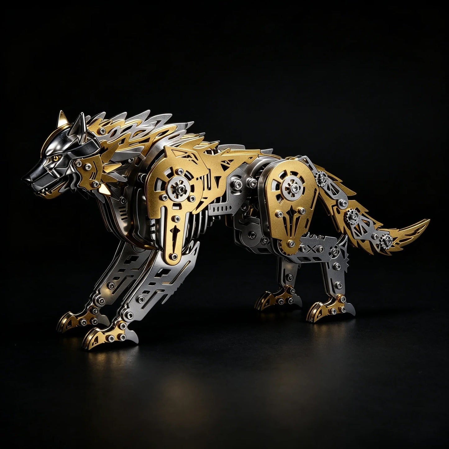 【Cooperative brand】Mechanical Wolf 3D Metal Model Kit DIY Articulated Puzzle for Adults and Kids