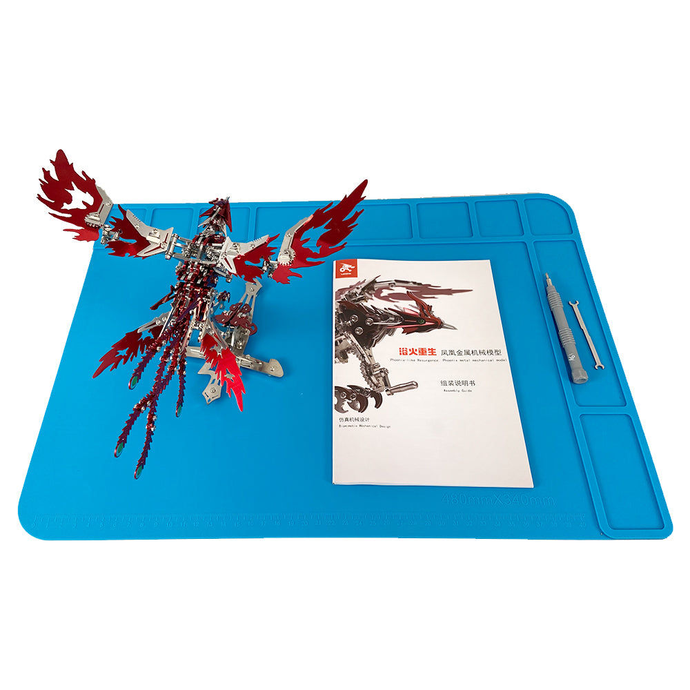 Heat-resistant silicone mat model assembly workstation 480x340mm