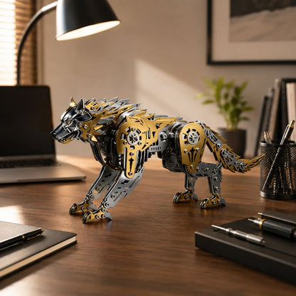 【Cooperative brand】Mechanical Wolf 3D Metal Model Kit DIY Articulated Puzzle for Adults and Kids