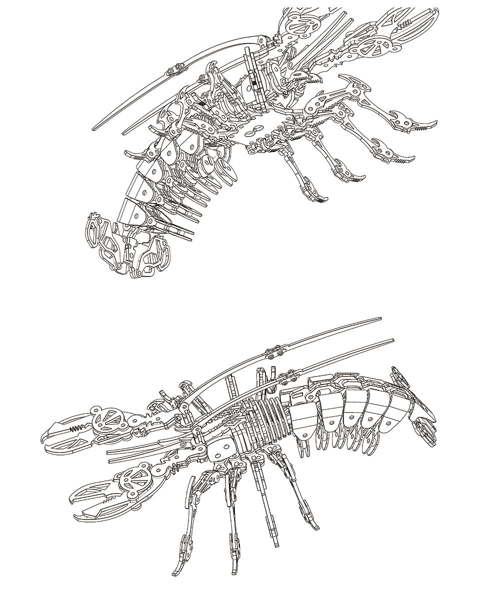 FCCGEAR 3D metal mechanical lobster