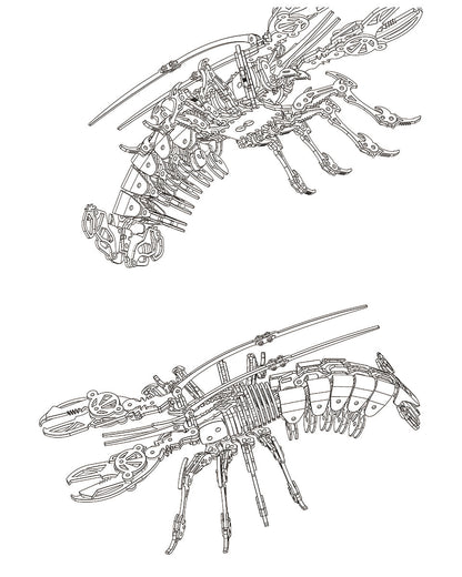 FCCGEAR 3D metal mechanical lobster
