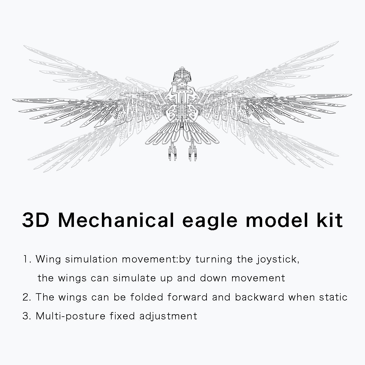 FCCGEAR 3D metal mechanical eagle model kit