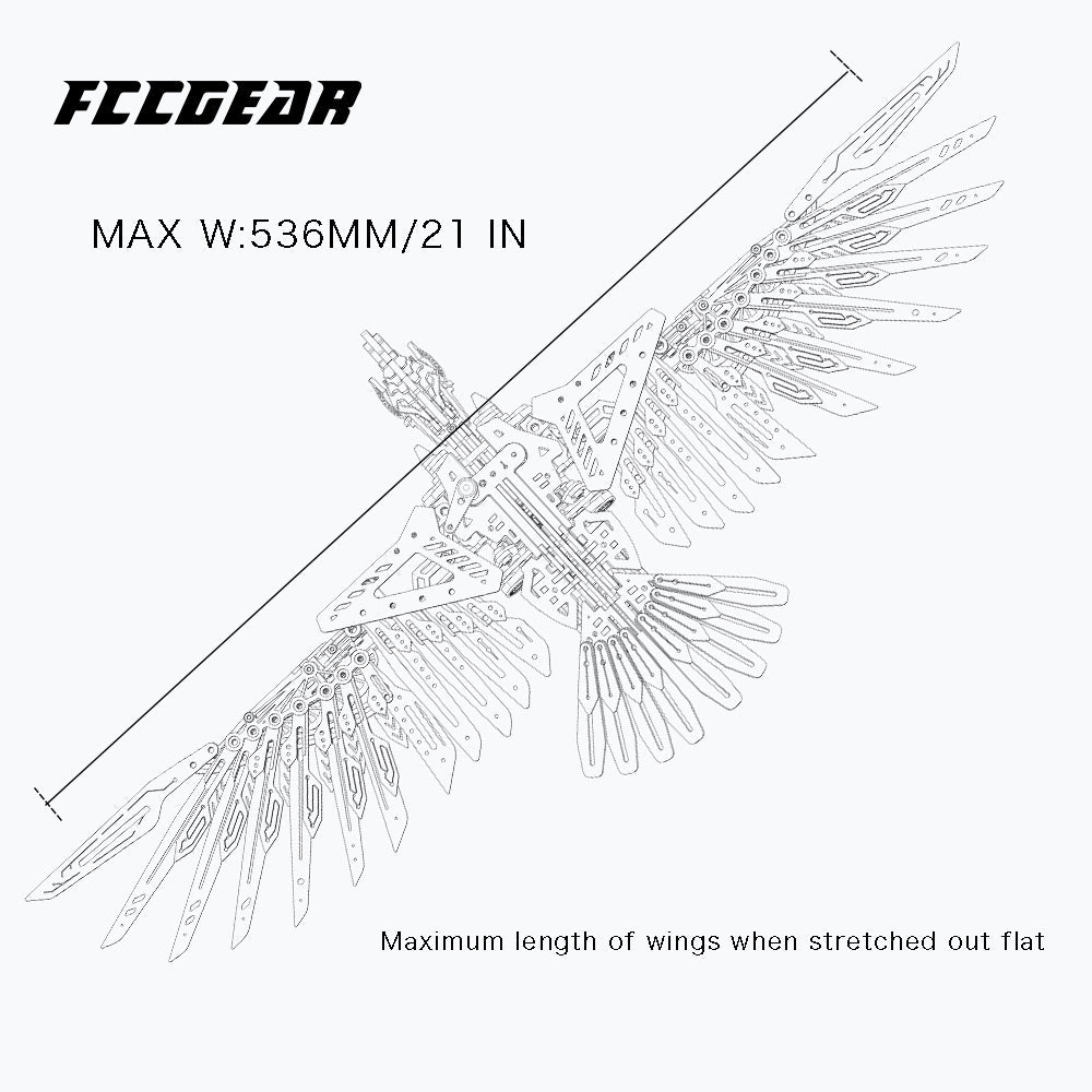 FCCGEAR 3D metal mechanical eagle model kit
