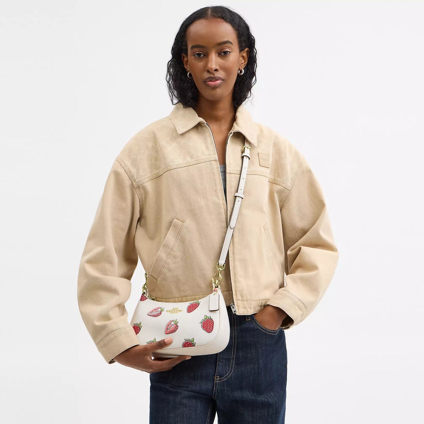 Coach Teri Shoulder Bag With Strawberry Print