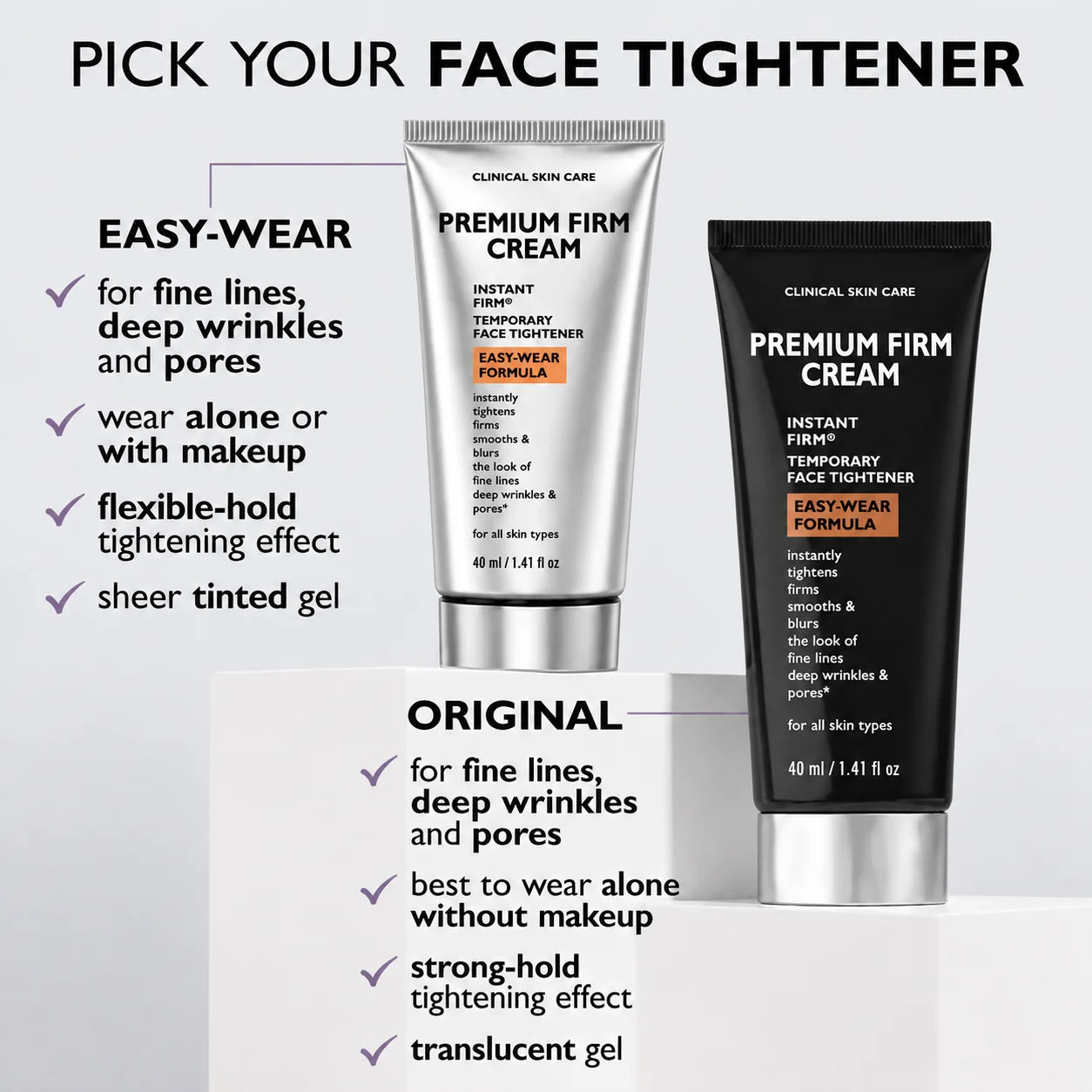 Instant FirmingTemporary FaceTightener Easy-WearFormula