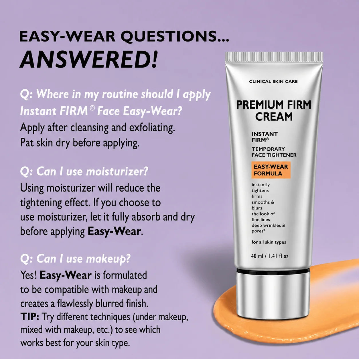 Instant FirmingTemporary FaceTightener Easy-WearFormula
