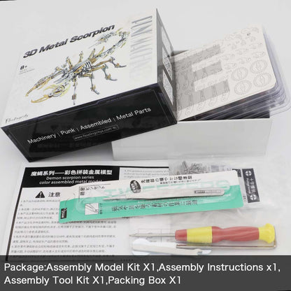 3D Mechanical scorpion Stainless Steel Assembly Kit