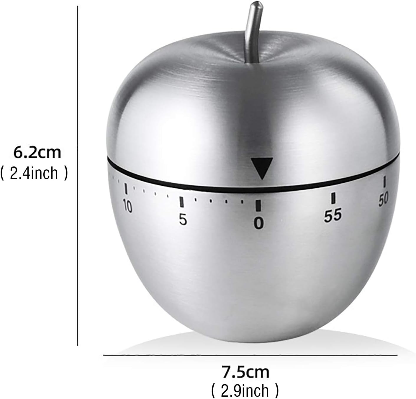Egg  Apple Timer Stainless Steel Mechanical Rotating Alarm
