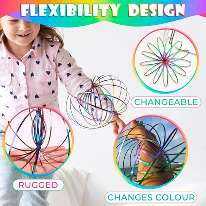 Flow Ring Spinner Ring Arm Toy - Stainless Steel