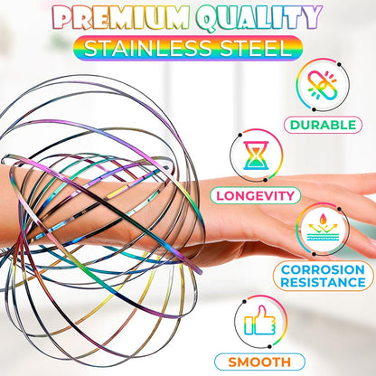 Flow Ring Spinner Ring Arm Toy - Stainless Steel