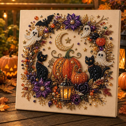 Halloween Pearl Art DIY Kit Turn Tiny Pearls into Spooky-Cute Magic