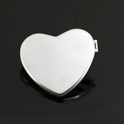 Stainless steel folding mirror, double-sided pocket mirror, non-breakable mirror