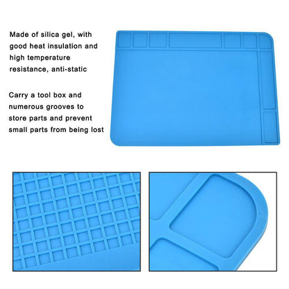Heat-resistant silicone mat model assembly workstation 480x340mm