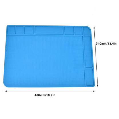 Heat-resistant silicone mat model assembly workstation 480x340mm